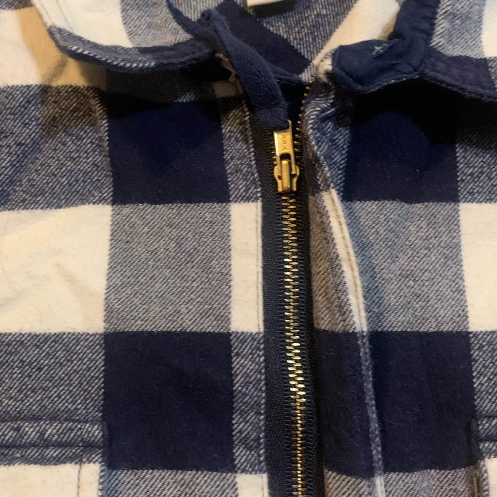 J. Crew Factory Plaid 1/4 Zip Shirt Medium - Picture 3 of 5